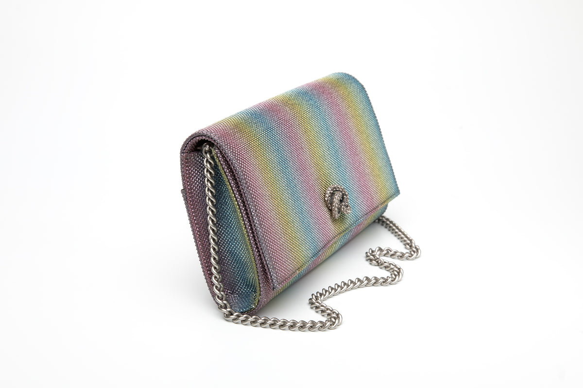 Iridescent discount clutch bag