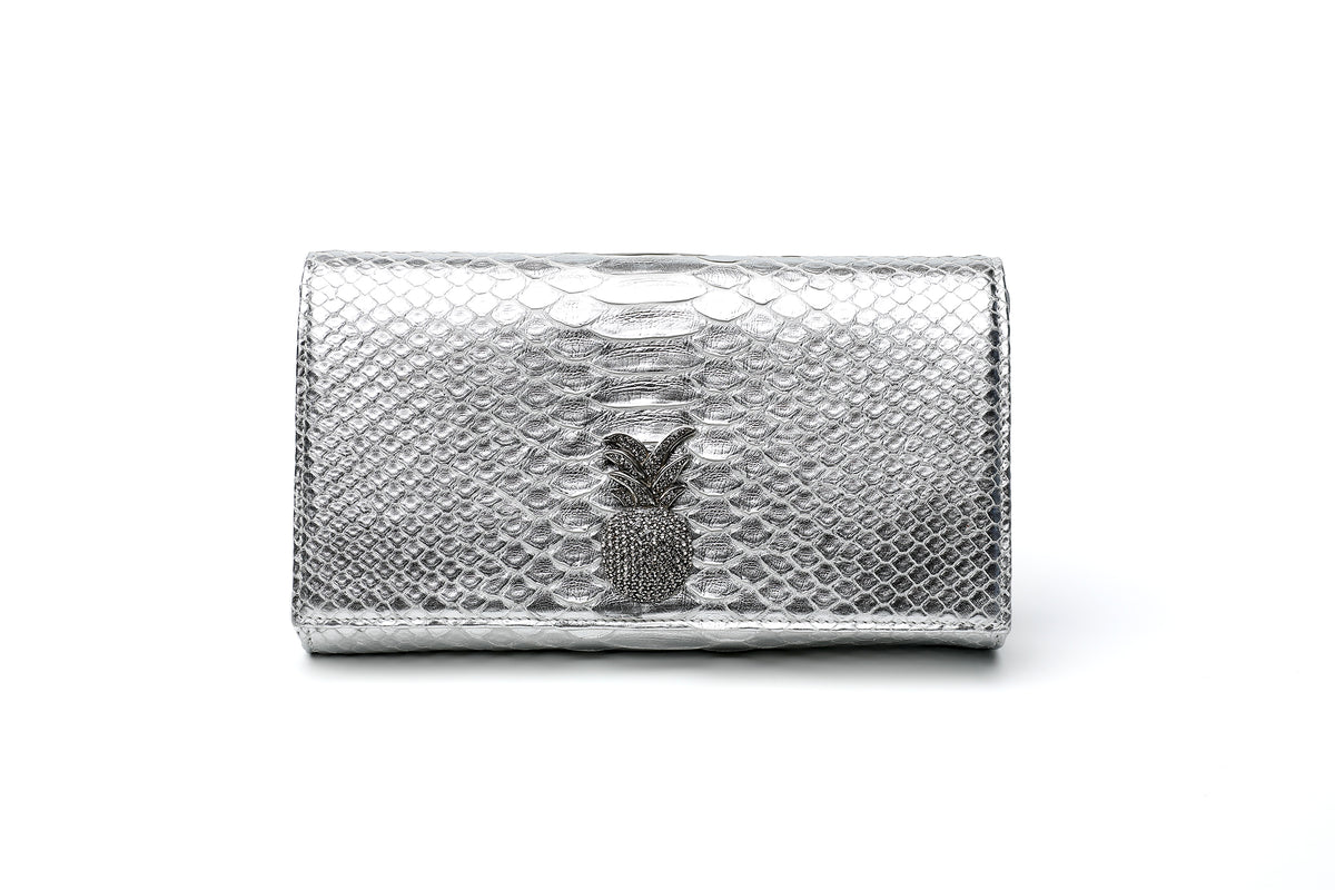 Ysl best sale snakeskin clutch